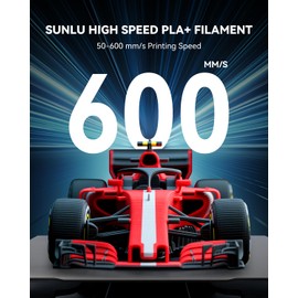 SUNLU Upgrade PLA+2.0 3D Printer Filament, High Speed PLA Plus Filament 1.75mm, 30mm/s - 600mm/s Print Range, Tougher and Stronger, Dimensional Accuracy +/-0.02mm, 1KG Spool(2.2lbs), Blue