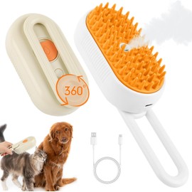 Ayaseen 2PCS Cat Steam Brush Kit, 3 in1 Steamy Cat Brush for Cats Dogs Shedding, Silicone Steam Pet Brush For Cats Hair, Steamer Cat Grooming - Pet Spray Comb for Long & Matted Hair Pets, Rabbits