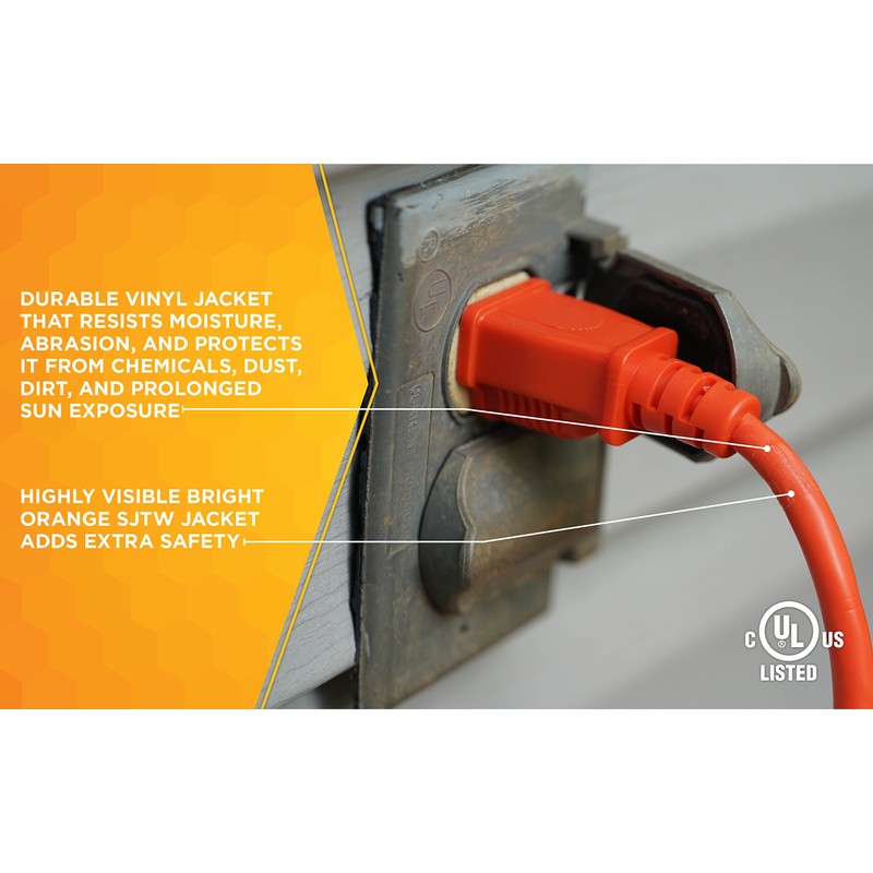 Southwire Extension Cord - Standard SJTW Design for Outdoor Use