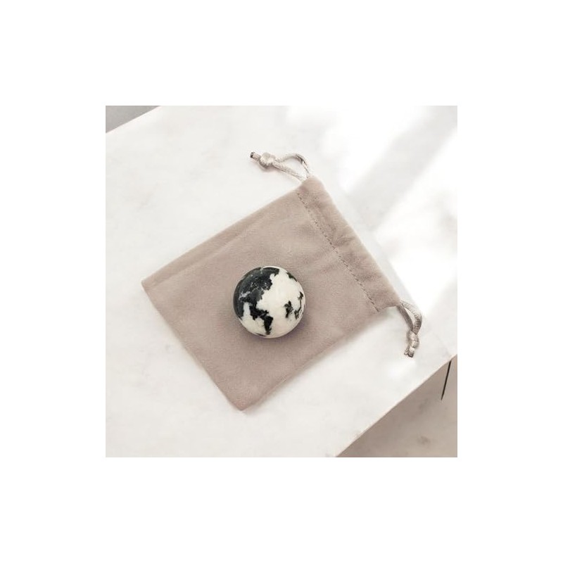 Pandiui23 Natural Polished Zebra Ball, Polished Crystal with Energy Properties,