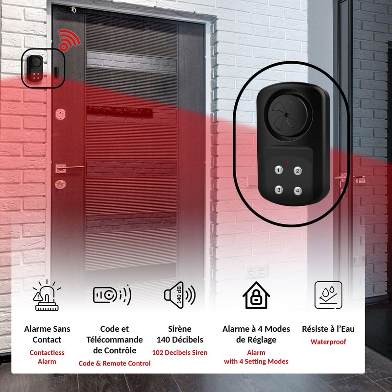 Wireless Door and Window Alarm - House Alarm - Burglary