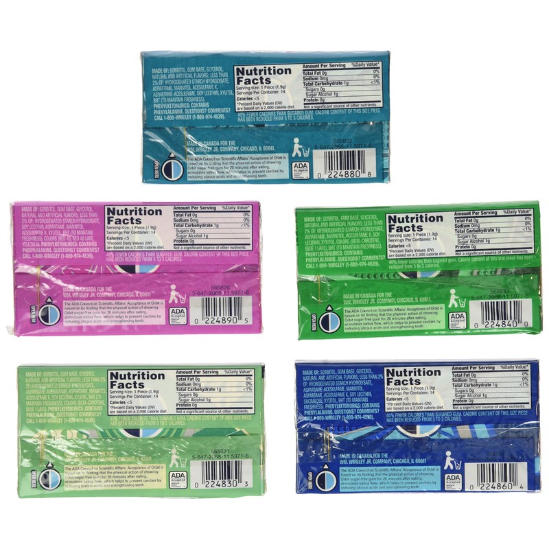 Wrigley's Orbit 20 Pack - 14 Piece Packages - Sugar