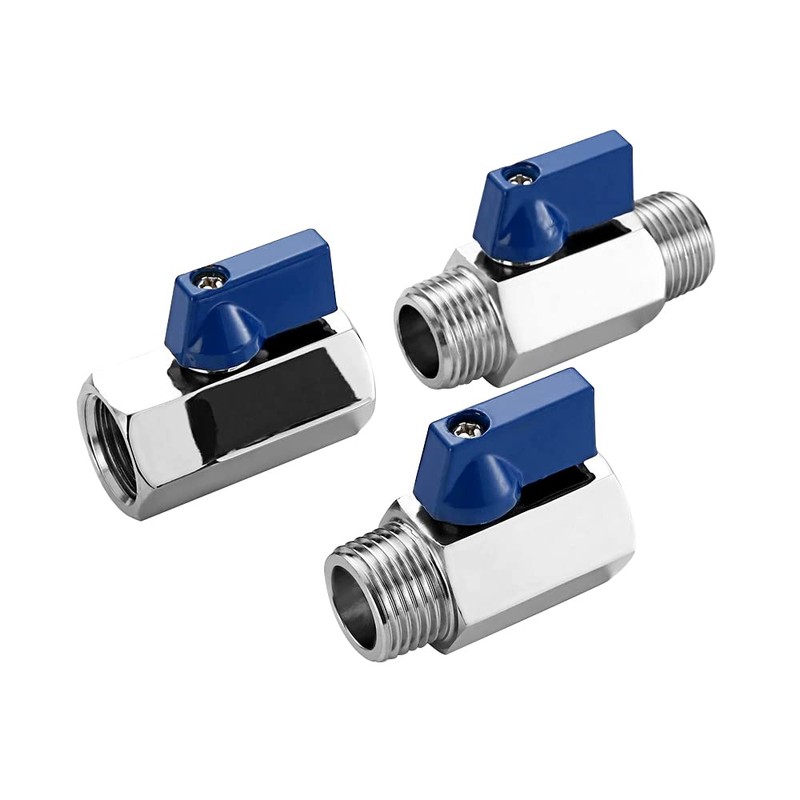 Beduan 3/4" Mini Ball Valve, Stainless Steel Female x Female