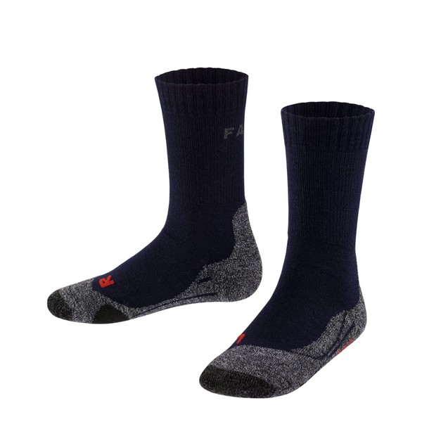 FALKE Unisex Child Tk2 Hiking Socks Medium Padded Anti-blister Warm Mid-Tall Breathable Quick Drying Climate Control Anti-Odour Wool Functional Yarn 1 Pair