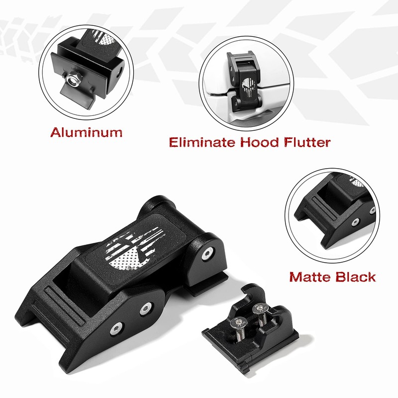 Seven Sparta Hood Latches Aluminum Hood Catch Compatible with Jeep