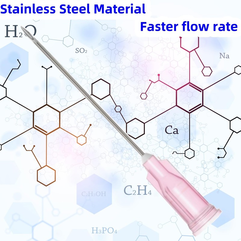 100 Pcs 18 Gauge 1.5 Inch Sterile Disposable Lab Supplies,