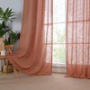 LAMIT Terracotta Linen Boho Curtains 84 inch Length 2 Panels,