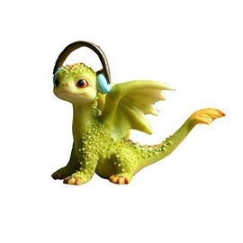 Gemmia Fairy Garden Dragon Figurine- Listening Dragon