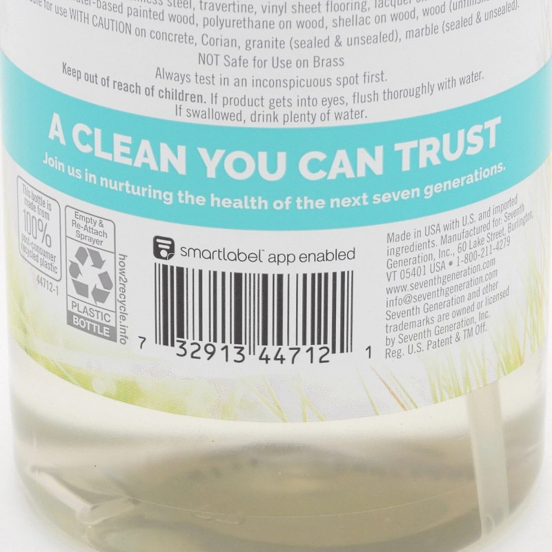 Seventh Generation Glass Cleaner Sparkling Seaside Scent (23oz/680ml) Pack of