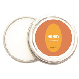 Bálsamo de cuerpo completo de miel, lata de viaje de 1 oz, bálsamo de aceite seco no graso para cuerpo, cara y cabello, capas de perfume, sin carcinógenos, sin ftalatos, hecho a mano en Estados Unidos