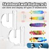 lasuroa 2pcs Skateboard Wall Mount, Snowboard Storage Wall Mount Display