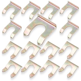 MEAJOO 15PCS Brake Line Clips, U Shape Metal Brake Line Clips Brake Line Retainer Brake Hose Bracket Replacement Hose Retaining Clip Brake Hose Lock for Cars Trucks Motorcycles