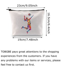 TOBGBE Volleyball Lover Gift Volleyball is My Favorite Season Makeup Bag Volleyball Player Cosmetic Bag (Volleyball Season ca)