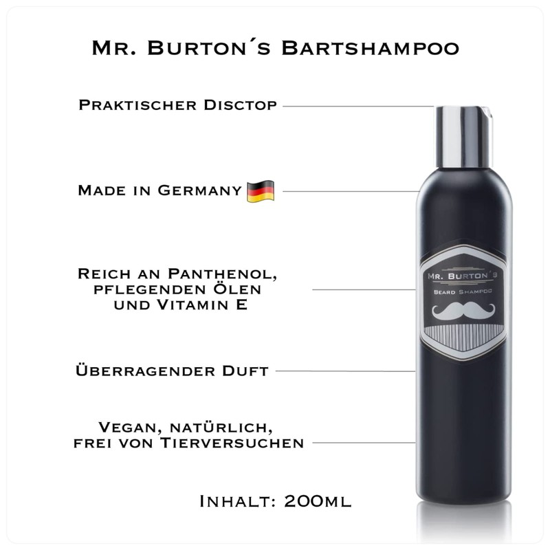 Mr. Burton's Classic Beard Care Set 3 Pieces Includes Beard