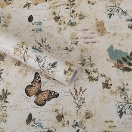 TANONE Newspaper Wallpaper 17.7" X 78.8'' Literature and Art French Language Contact Paper Self Adhesive Peel and Stick Wallpaper for Countertops Cabinets Decorative Dormitory Old Furniture