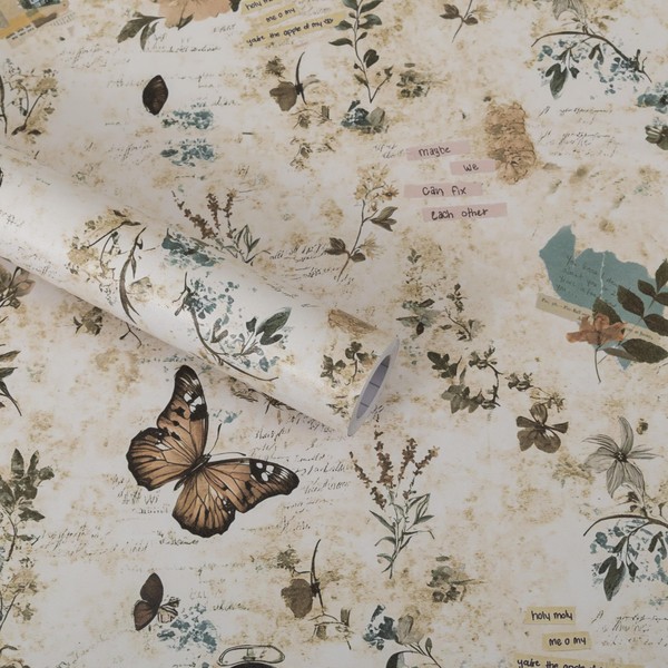 TANONE Newspaper Wallpaper 17.7" X 78.8'' Literature and Art French