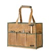 Heavy Duty 16OZ Waxed Canvas Wide Mouth Water-Resistant Tool Bag,Tool
