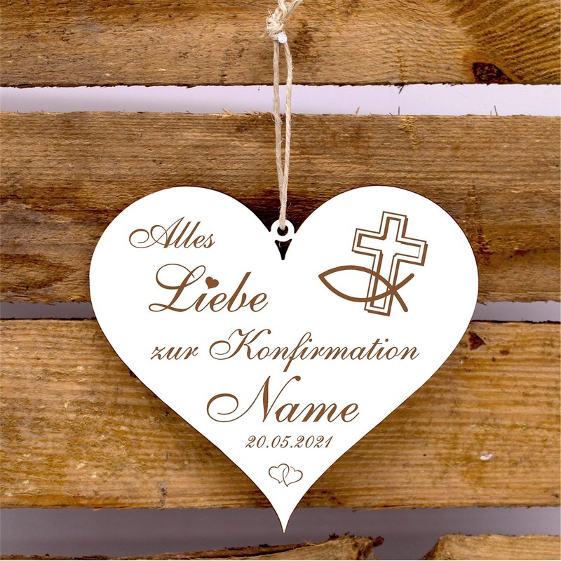 Dekolando Home Accessories Heart Engraved Sign with Name and Date
