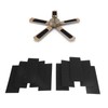 10Pcs Ceiling Fan Blade Filters Self Adhesive Rectangular Coconut Carbon