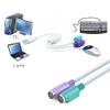 USB to Dual PS/2 Adapter, for Mouse and Keyboard -