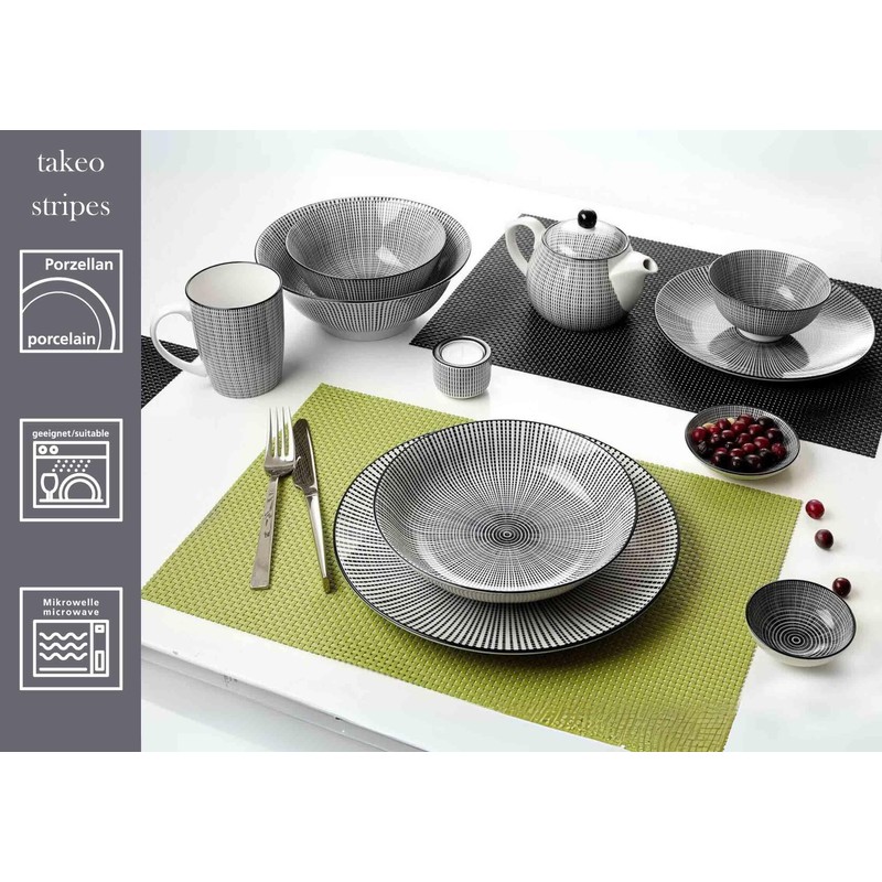 Flirt by R&B Takeo Stripes Breakfast Plate 21.5 cm Takeo