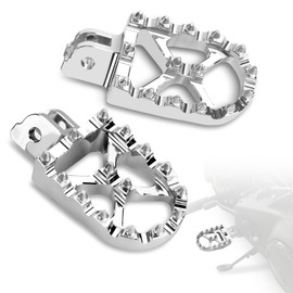 KAMIYONG Motorcycle Foot Pegs CNC Style M8 Footpeg Footrest Pedal For Harley Softail Slim FLSL 107,Lower Rider FXLR 107,Street Bob FXBB 107,Fat Bob FXRB 10,Sport Glide FLSB 107 2018-2023, Chrome