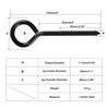 6 Inch Black Eye Hooks Screw Heavy Duty Self Tapping