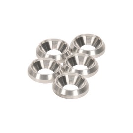 PrecisionGeek Washers made of aluminium countersunk washers, bowl shape, recessed solid metal finishing cup, M3, 8 mm, pack of 5