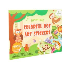 Jiusely Dot Art Activity, Sticker Dot Art for Kids, Cartoon Animal Ocean Sticker Kits for Kids Arts and Crafts Kits, Birthday Gifts for Boys & Girls Airplane Travel Activities