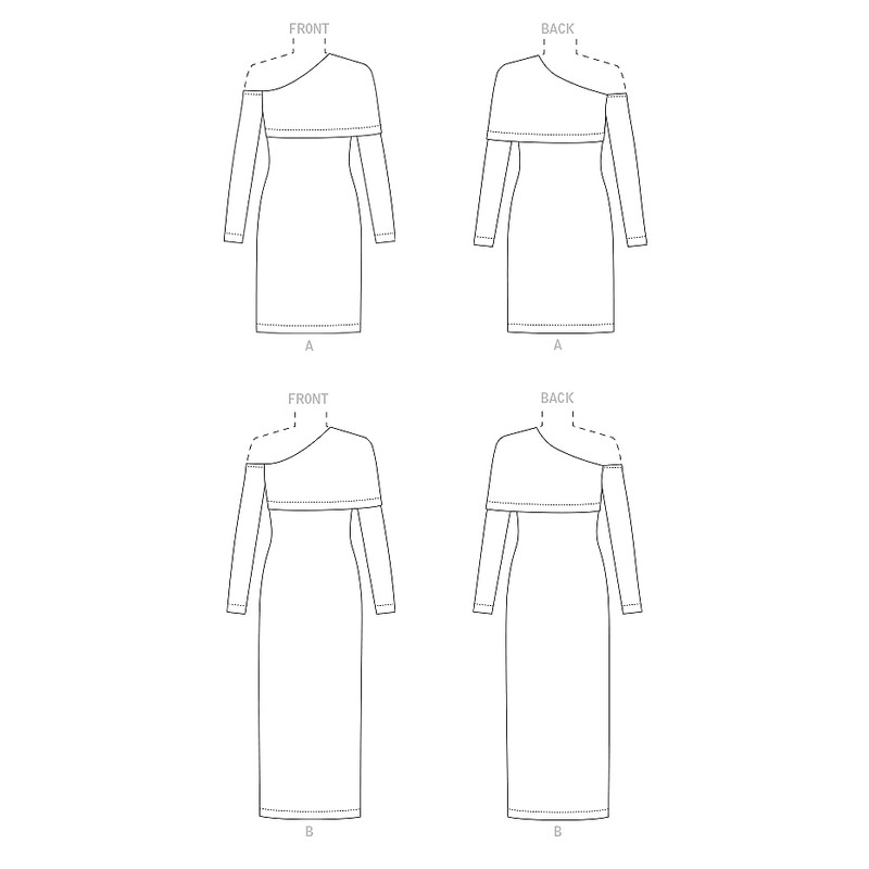 Vogue Misses' Dress Sewing Pattern Kit, Design Code V1906, Sizes