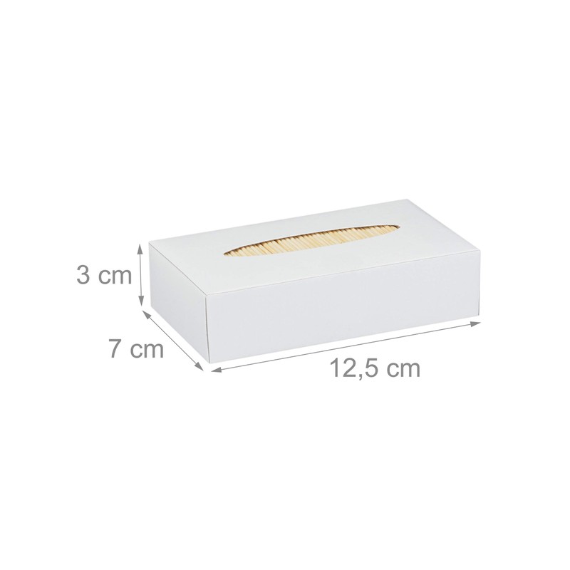 Relaxdays Wooden Toothpicks, Set of 5000, Thin Dental Woods, for
