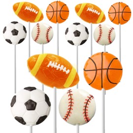 Fruidles Super Sports Ball Candy Basketball, Football, Soccer, and Baseball, Individually Wrapped Sport Variety - (Pack of 24)