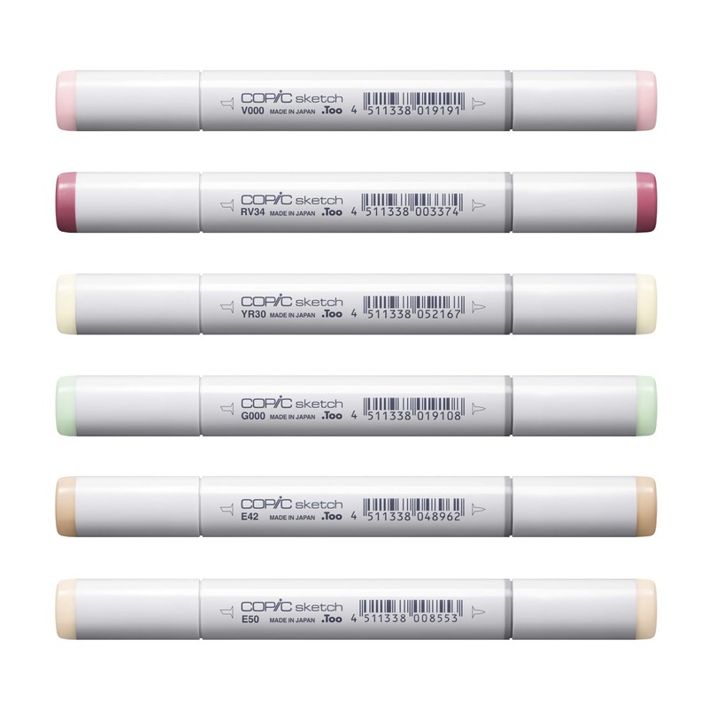 Copic x Julia Gisella Artist Marker Set of 6 Alcohol