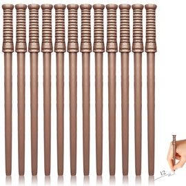 GBKDQQ Pack of 12 Magic Wand Pencils, Natural Wooden Multifunctional Pencil Wand Pens for Magic Theme Parties, Gifts Decoration, Theme Party Decoration, Birthday Gifts