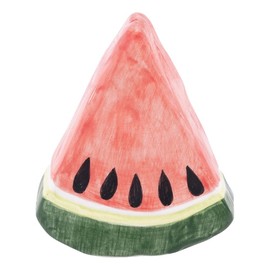 Glory Haus Watermelon Kitchen Decor - Watermelon Slice Ceramic Cheese Board Topper, 3" x 3.5" Hand-Painted Decorative Cutting Board Topper for Acacia Wood Boards and Serving Platters