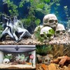 Aquarium Decoration for Fish Tank Skull Head Skeleton Aquarium Ornament