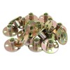 Hordion 24Pcs 3/8"-16 Carbon Steel T Nuts, Round Base Plate