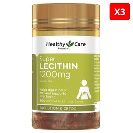 Healthy Care Super Lecithin 1200mg 100 Capsules x 3 / 헬씨케어 슈퍼 레시틴 1200mg 100캡슐 X3개