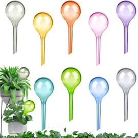 Pack of 9 Small Plants Watering Balls - 13 x 5 cm Multicoloured Plants Watering Balls Potted Plants Self-Watering PVC Watering Balls Water Dispenser for Plants