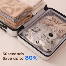 Vacuum Storage Bags, 4pcs Durable Space-Saving Bags for Clothes and Bedding (Pump Required) – Ideal for Travel and Home, 50 x 70 cm