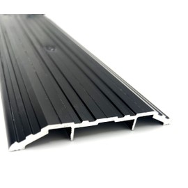 KC Hardware Aluminum Door Threshold- Door Saddle- Metal Transition Strip for Flooring- Door Sill Extension- Door Thresholds for Exterior Doors- 4" Wide 1/2" High- 36" Black Anodized- Pack of 3