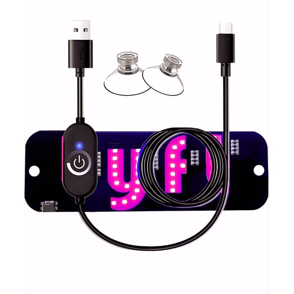 USB LED Light Sign for Car Windshield - Rideshare Accessories