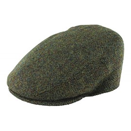 Failsworth Harris Tweed 'Stornoway' Flat Cap Green 2016 Pattern (60cm)