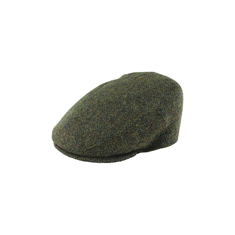 Failsworth Harris Tweed 'Stornoway' Flat Cap Green 2016 Pattern (60cm)