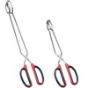 HINMAY 12" 16" Extra Long Stainless Steel Kitchen Tongs Set,