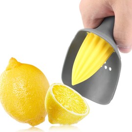 Ergonomic Manual Mini Lemon Squeezer Juicer for High Performance Handheld Use in Lime Orange - Dishwasher Safe Reusable Packaging (#2)