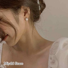 White Marble Rectangular Gold Clip On Earrings For Women Silicon Pad Back Coil Style Comfortable Non Pierced Earrings Pierced Look Miyabi Grace