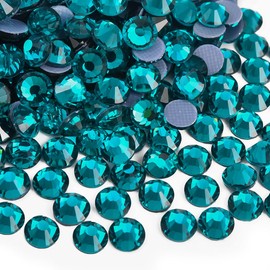 BLINGINBOX Hotfix Rhinestones, 1440 Pieces Crystal Hotfix Rhinestones Round Crystal Gemstones Glass Stones for Clothes Shoes Craft Supplies (Blue Zircon-SS16)