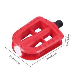 GRIRIW 2Pairs Bike Pedals Non Slip Platform Flat Pedals for Durable Red Blue Design for Outdoor Cycling Compatible with Bicycles