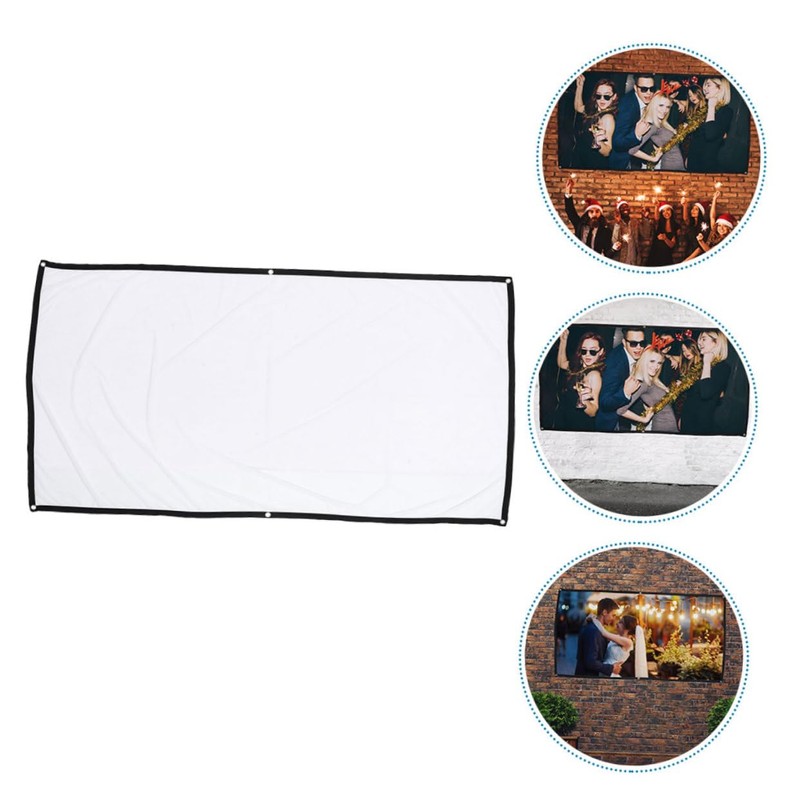 LABRIMP Folding Projector Screen Portable Polyester Projection Screen for Indoor
